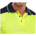 ANSI/ISEA 107 Class 2 Custom 100% Polyester Security Reflective Polo Short Sleeve High Visibility Hi Vis Work Safety T Shirt